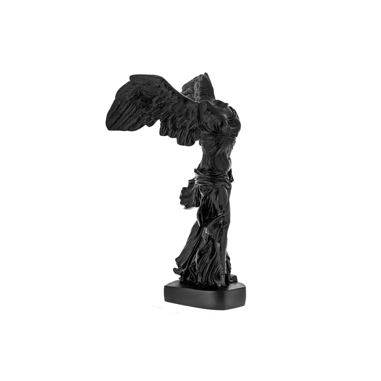Nike Winged Goddess of Samothrace or Victory Goddess Ancient Greek Statue 36 cm 14.2 Black